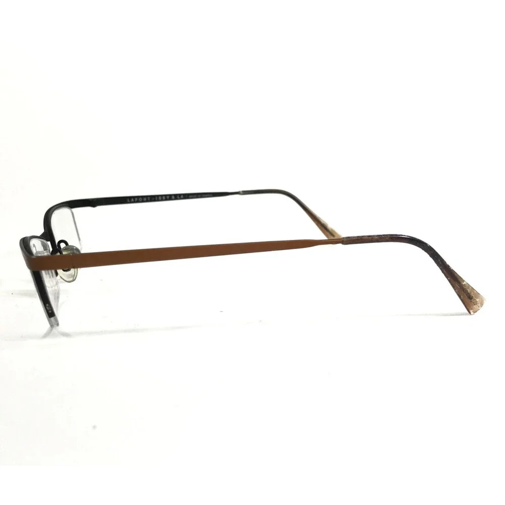 Lafont Issy & La Eyeglasses Frames OTHELLO 463 Black Brown Half Rim 49-19-135